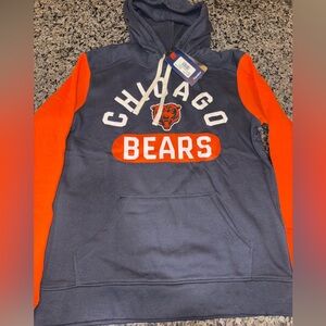 Chicago Bears Fanatics Sweatshirt Blue and Orange Mens Medium